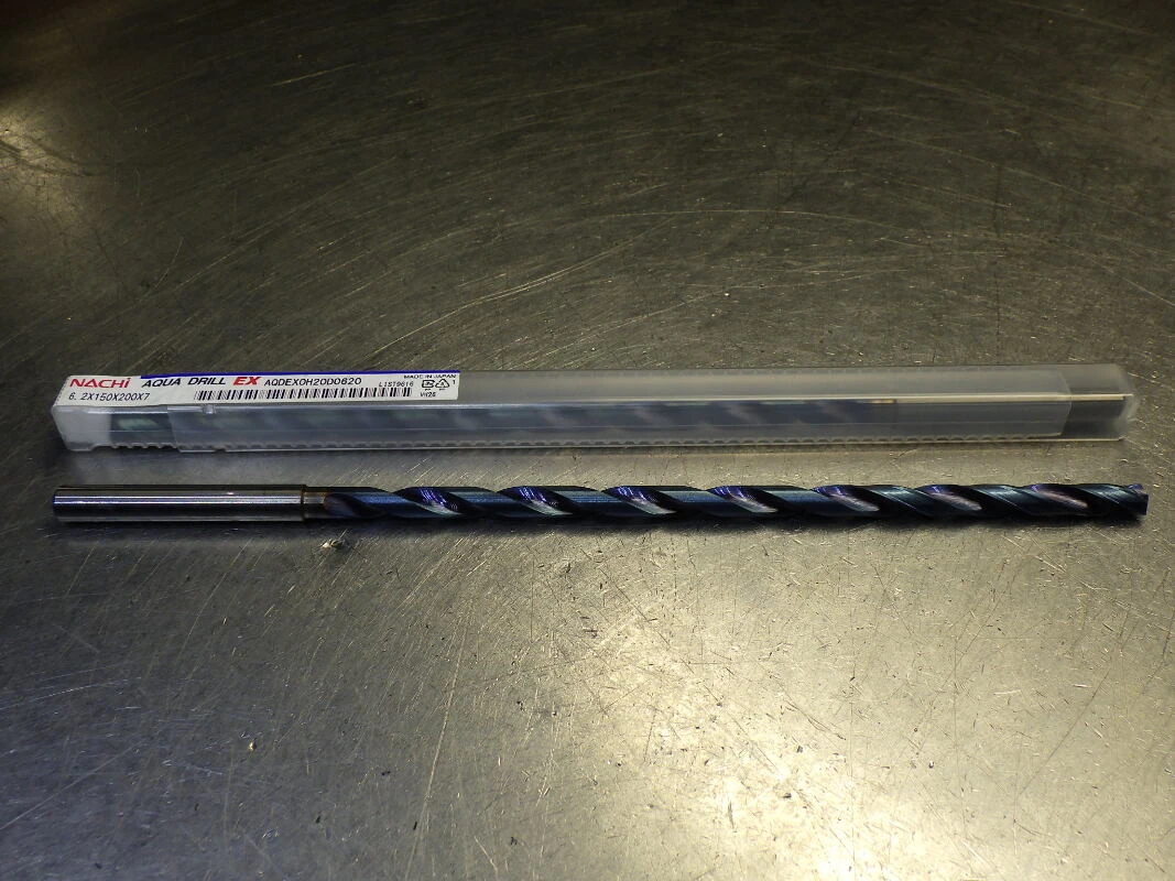 Nachi Aqua EX 6.2mm Flat Bottom Carbide Drill 7mm Shank AQDEXOH20D0620 (LOC693B)
