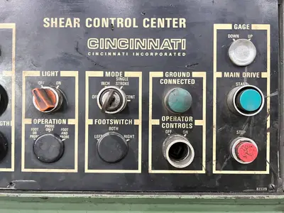 10' X 1/2" CINCINNATI HS500 HYDRAULIC SHEAR WITH FOPBG: STOCK #21757