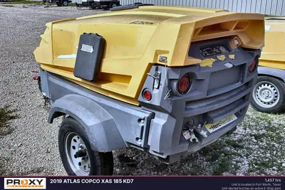 Used 2019 ATLAS COPCO XAS 185 KD7 Air Compressors, Portable Texas US | Proxy Equipment #1385409