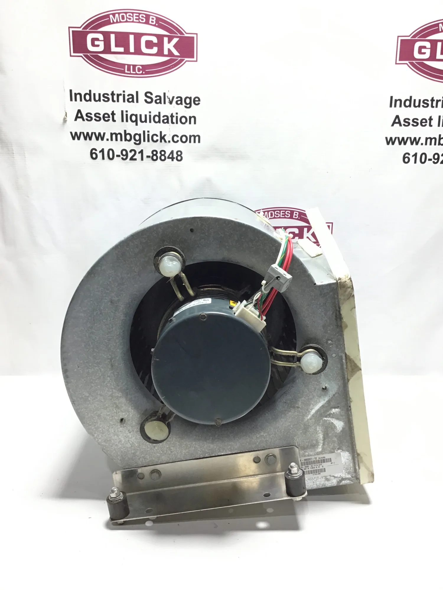 Nuaire X-980207-12 Blower Fan Assembly 3/4HP