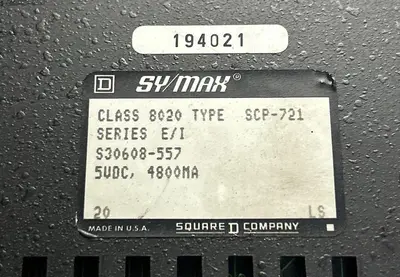 Used SYMAX 8020-SCP-721 Misc Electrical & Power Parts Ohio US | Surplus Asset Holdings #1242099