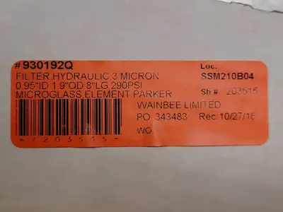 NEW PARKER FILTRATION 930192Q