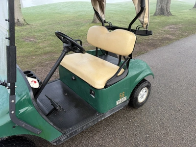 (1) 2017 E-Z-Go golf cart with a Kawasaki gas engine, model 625111G01, includes canopy, ball cover, ...
