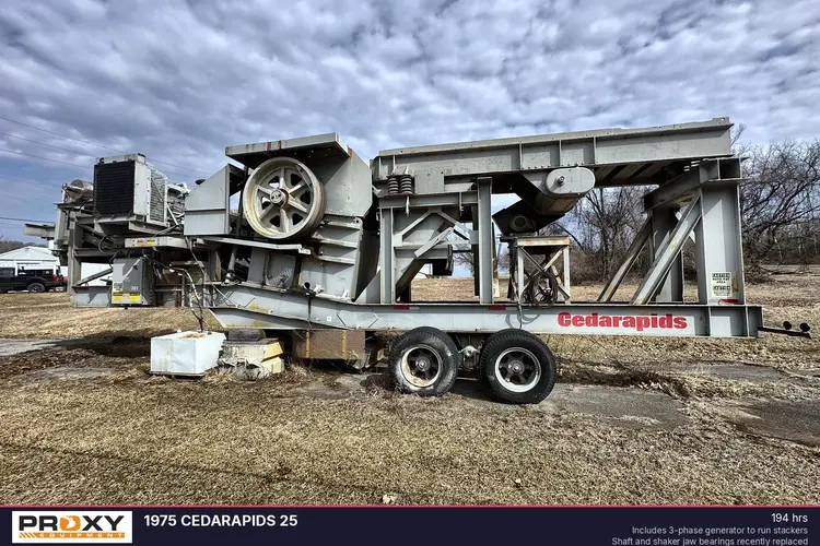 Used 1975 CEDARAPIDS 25 Jaw Crushers Pennsylvania US | Proxy Equipment #1385119