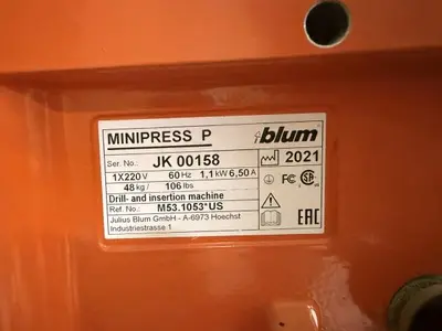 USED BLUM MINIPRESS