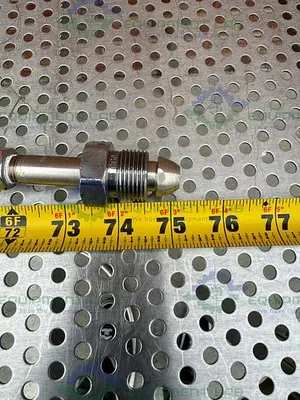 USED AIRGAS STAINLESS STEEL FLEXIBLE HOSE 75" W/ COMPRESSION FITTING, MALE THREADED