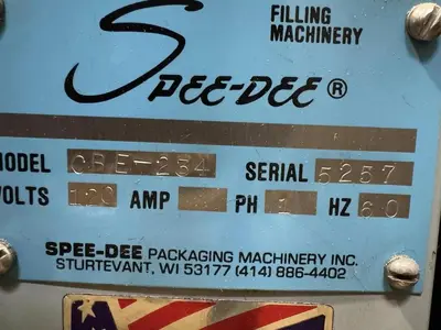 Speedee BR-234 Volumetric Filler with Foot pedal and eye operation.