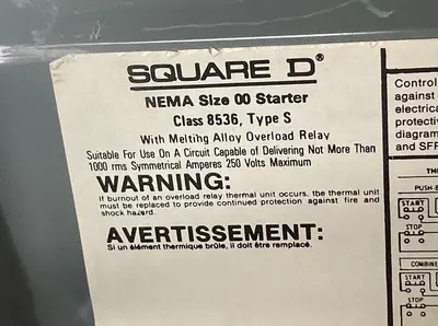Used SQUARE D CLASS 8536 TYPE SCT03 Starters Ohio US | Surplus Asset Holdings #1204558