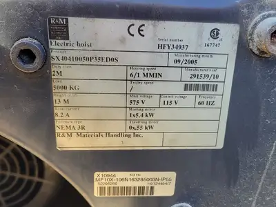 USED 2005 R&M MATERIALS HANDLING SX60620250P65EHD0F