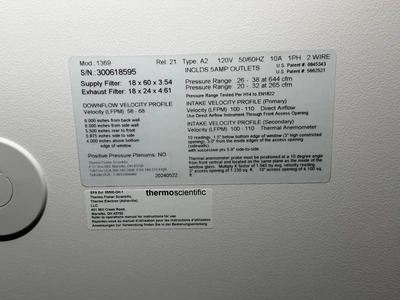 Used _UNKNOWN_ _UNKNOWN_ Biological Safety Cabinets Rhode Island US | Federal Equipment Company #1347630