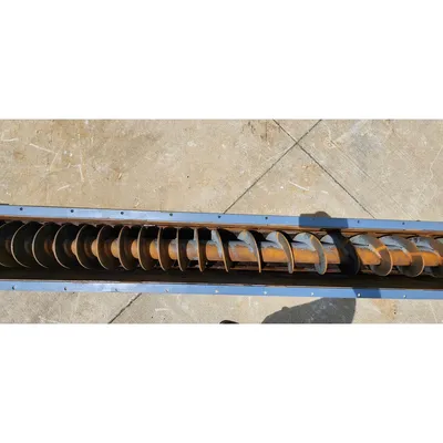 Used 8" dia X 17' U-trough Industrial Screw Auger Conveyor