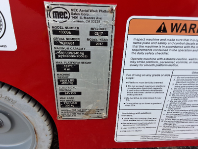 Used 2017 MEC 1330SE Scissor Lifters North Carolina US | Stack Equipment #1271280