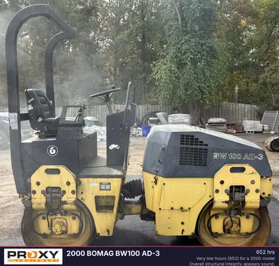 Used 2000 BOMAG BW100 AD-3 Tandem Rollers New Jersey US | Proxy Equipment #1385324