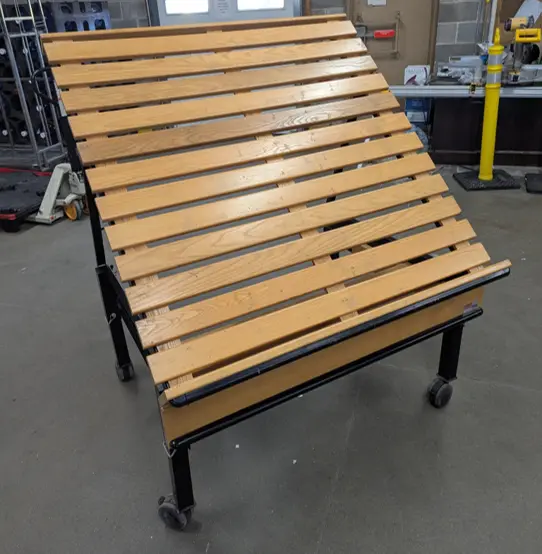 124-0140 Oak Slat Euro Table