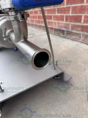 NEW INOXPA INOXPA PROLAC HCPN 40-150 HYGIENIC CENTRIFUGAL PUMP 5 HP MOTOR W/ POWDER HOPPER