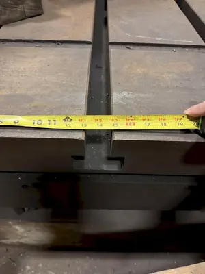 192" WIDE X 360" LONG X 12" THICK T-SLOTTED FLOOR PLATE. STOCK #0433326