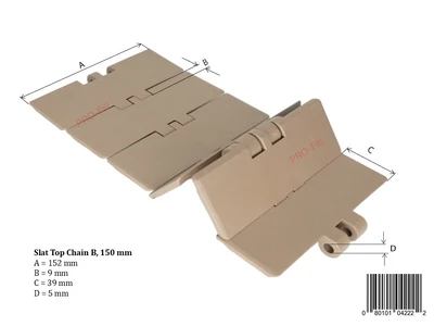 USED PRO-FILL INC SLAT TOP CHAIN C (190MM X 39MM)