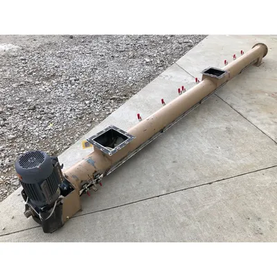 Used 7" dia. X 11'L Tubular Screw Auger Conveyor