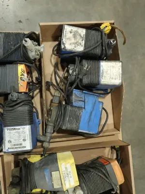 PALLET OF ASSORTED METERING PUMPS, MILTON ROY, PULSATRON, PROMINENT