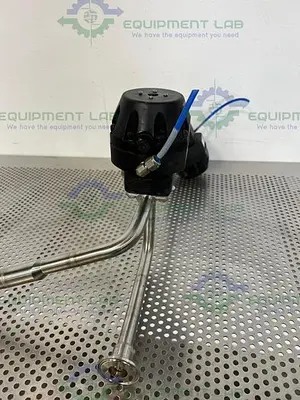 USED 2 ITT PURE-FLO A208 DIAPHRAGM VALVES 90PSI W/ 3/4" AND 1" SANITARY FITTINGS