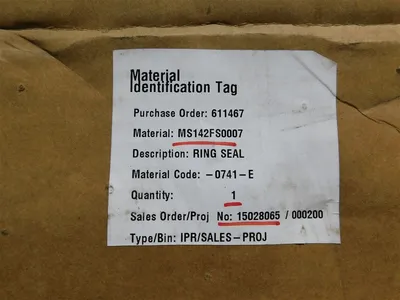 Siemens MS142FS0007 Sealing Ring Assembly Rev. 1 New