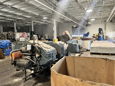 6" Gloucester Extrusion Line With Nordson WRP12V Water Ring Pelletizer