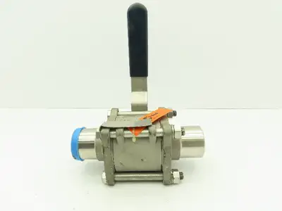 PBM  SPH-G5B-A-A037  316 Stainless Sanitary Ball Valve 1-1/2" Butt Weld 900 PSI