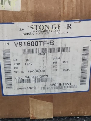 NEW Boston Gear V91600TF-B