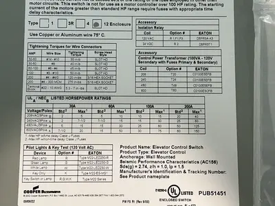 Used BUSSMANN PS6T48R1KGBF1Z Disconnects Ohio US | HGR 24 #1278517