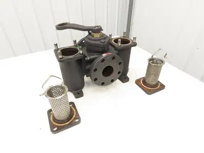 Yoshitake SW-10 Duplex Basket Strainer Hydraulic Filter 80A 3" Flanged