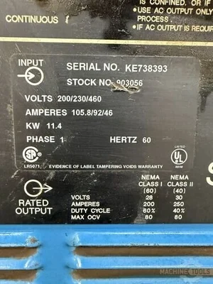USED MILLER SYNCROWAVE 250