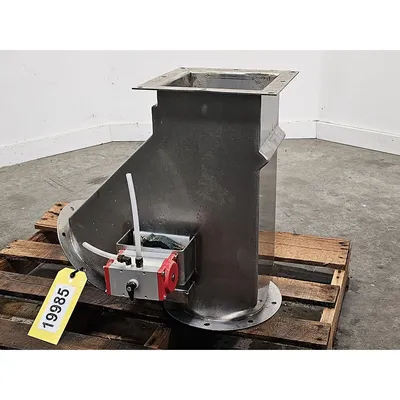 Used 8" Stainless Steel Pneumatic Diverter Valve
