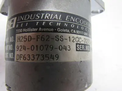 BEI H25D-F62-SS-12GC-7273-CW-SM14/19-S Industrial Optical Incremental Encoder