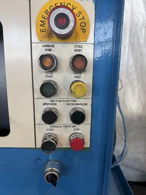 196 TON X 18” WIDTH X 1” FRANKLIN MODEL #B5196-20 AUTOMATIC HYDRAULIC SHEAR & PUNCH MACHINE: STOCK #23392