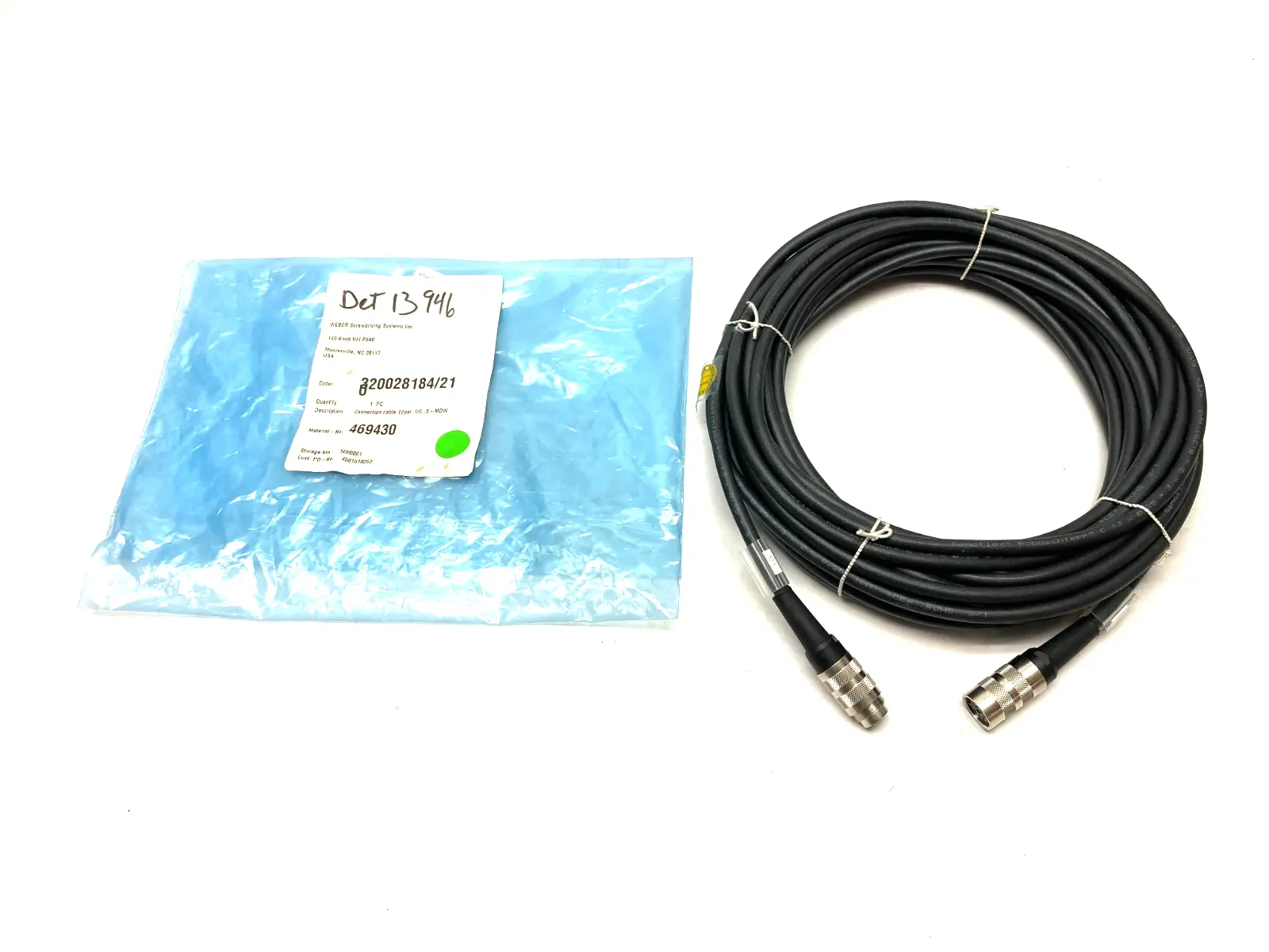 USED WEBER SCREWDRIVING SYSTEM CONNECTION CABLE 12-POL ST140