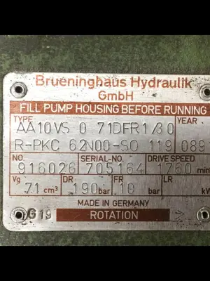 USED BRUENINGHAUS HYDROMATIK AA10VS 0 71DFR1/30R-PKC 62N00-S0 119