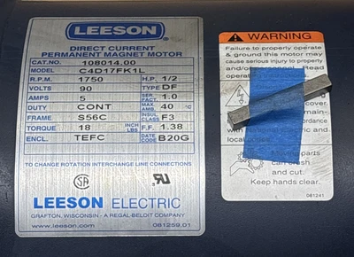 New | in-Stock LEESON 108014.00 Motors (misc) Indiana US | J&J Industrial Supply #1548153
