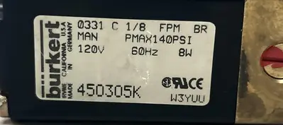 Used BÜRKERT 450305K Solenoid Valves Ohio US | Surplus Asset Holdings #1553604
