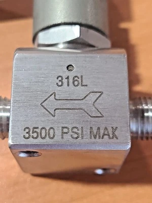316L Diaphragm Valve 3500 PSI Stainless Steel