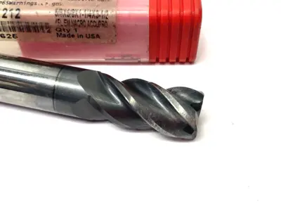 USED ACCUPRO SQUARE END MILL: 5/8" DIA, 1-1/4" LOC, 4 FLUTE, SOLID CARBIDE