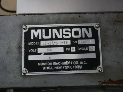 Used MUNSON HD31/2-9SS Ribbon Blenders Illinois US | M&M Equipment Corp. #1382884