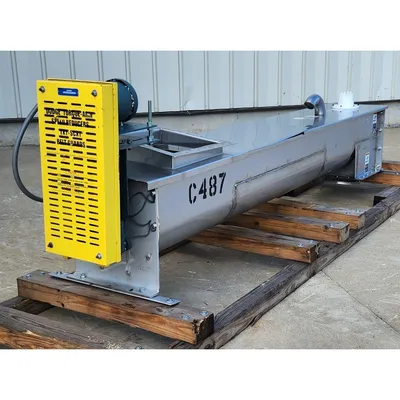 Used 13" dia. X 9' Long Industrial Screw Auger Conveyor