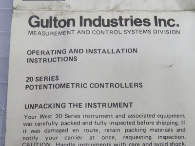 Used GULTON _UNKNOWN_ Temperature Controls | OCO Industrial #1670570