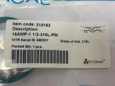 Alfa Laval, Tri-Clover ["210162", "210009"] Other Fasteners & Hardware | ANACAPA EQUIPMENT BROKERS, INC (6)