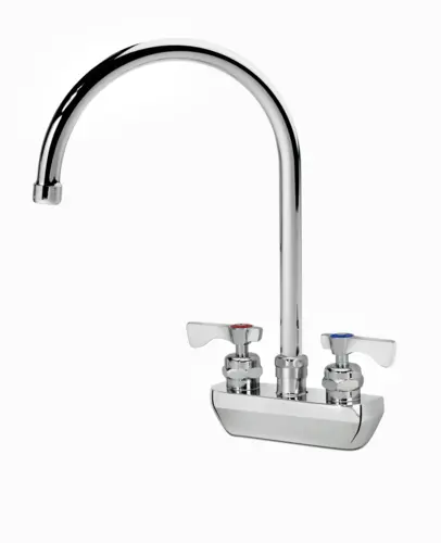 Krowne 14-402L Splash Mount Faucet - 8 1/2" Gooseneck Spout, 4" Centers