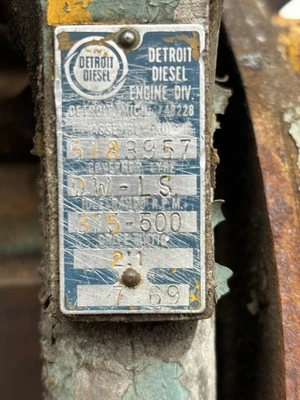 Detroit 6-71 Diesel 200 Hp Engine 6 Cylinder