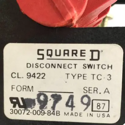 USED SQUARE D 9422-TC-3