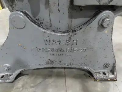 Walsh No 65 Ton Geared Mechanical Punch Press 6" Stroke 10" Throat 7.5Hp 3Ph