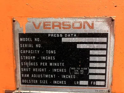 USED 1979 VERSON VERSON 150-B2-72 PRESS