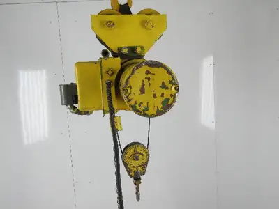 Robbins & Myers 1/2 Ton Electric Cable Hoist 220/440V 3Ph 13' Lift 16FPM Trolley